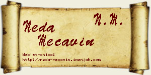 Neda Mećavin vizit kartica
